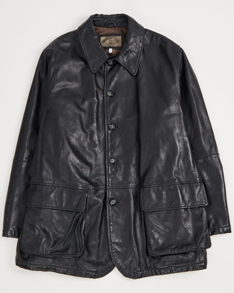 Винтажная куртка из кожи Armani Jeans