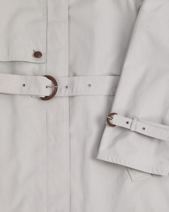 Винтажный тренч с поясом — фото 4