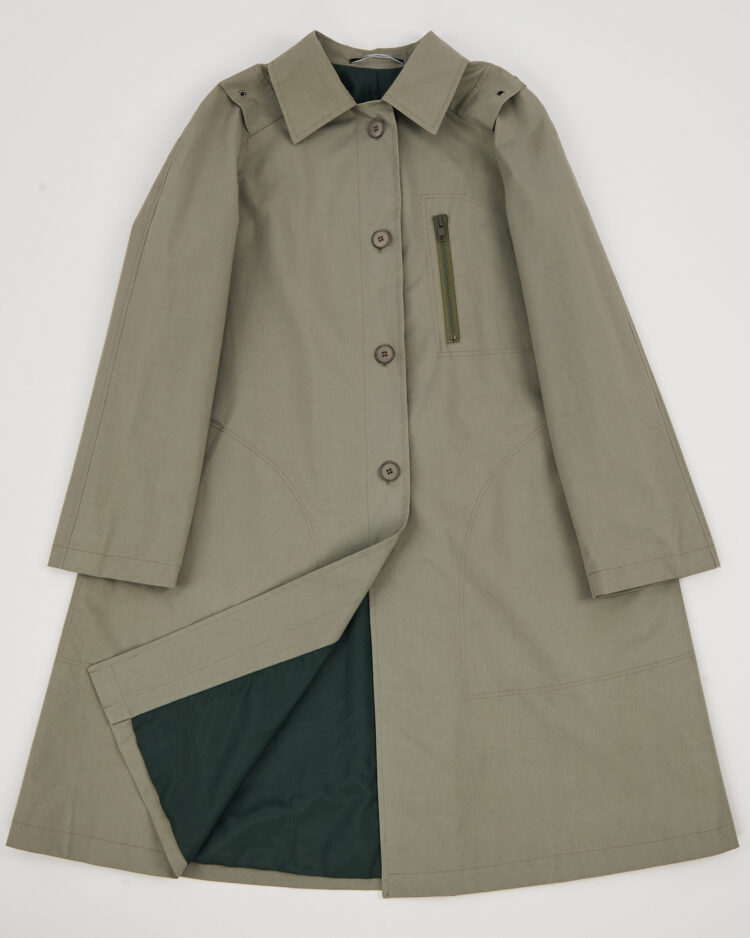 Винтажный плащ цвета хаки