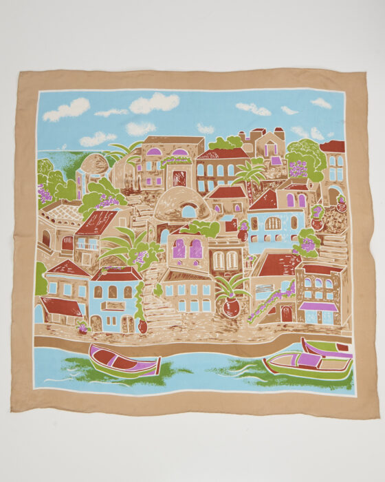 Винтажный платок из шелка