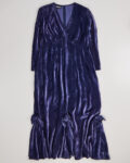 Бархатное платье с драпировкой WRLL