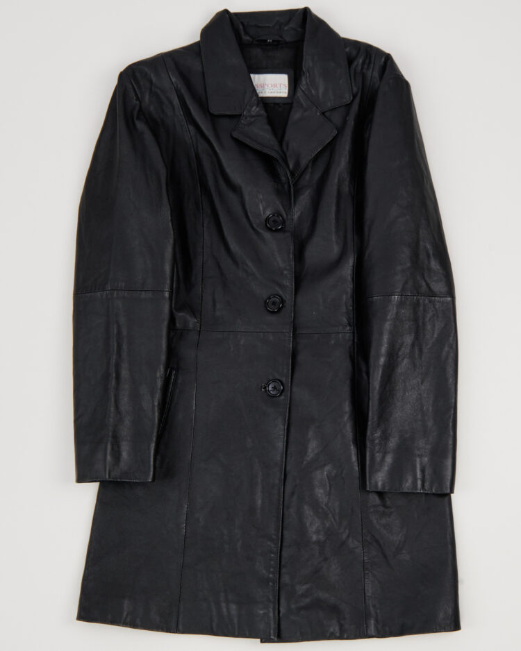 Кожаное пальто