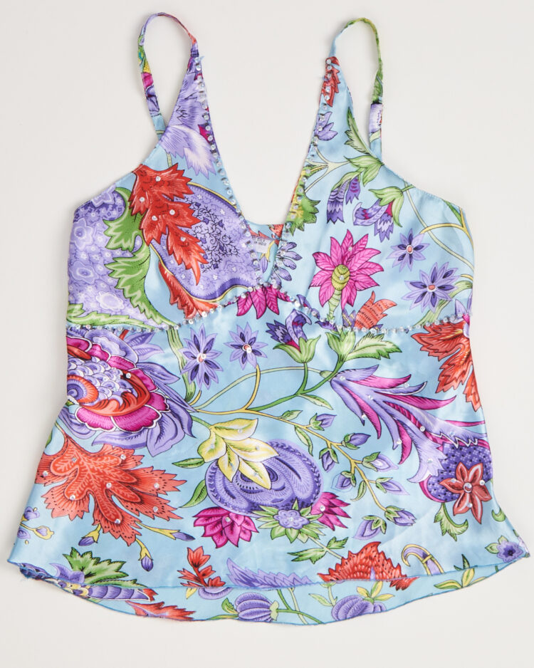 Шелковая блуза с цветочным принтом