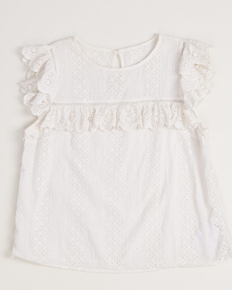 Блуза с ажурной отделкой